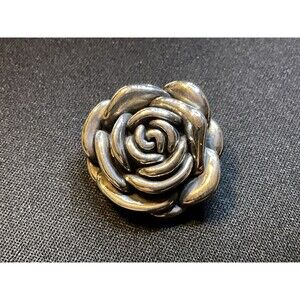 925 Silver Electroform Peony Flower Pendant